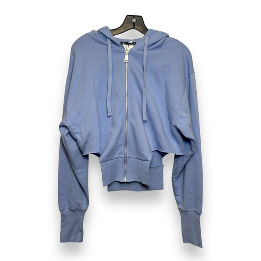 Sweatshirt Hoodie By Zara In Blue, Size: L