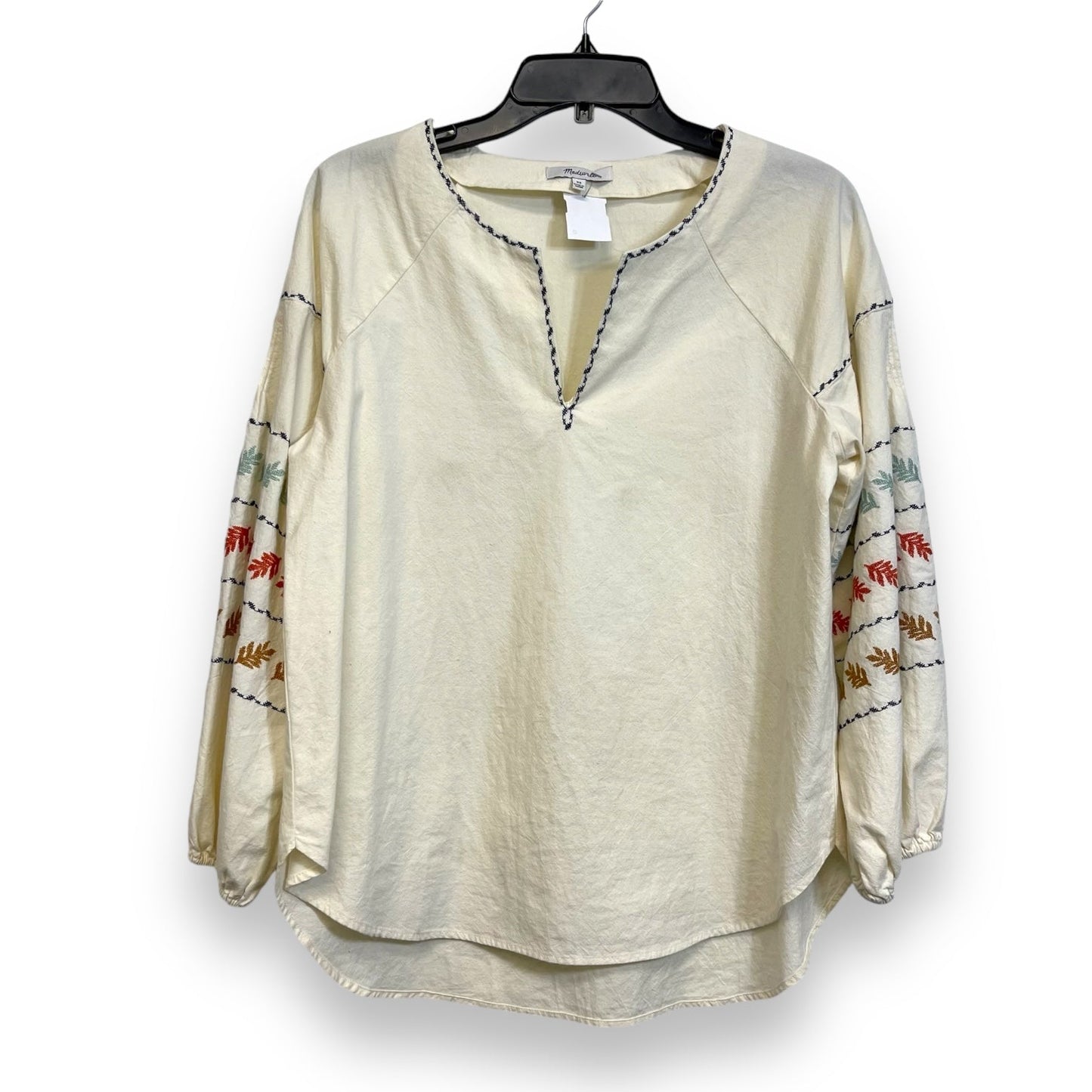 Top Long Sleeve By Madewell In Ivory, Size: Xs