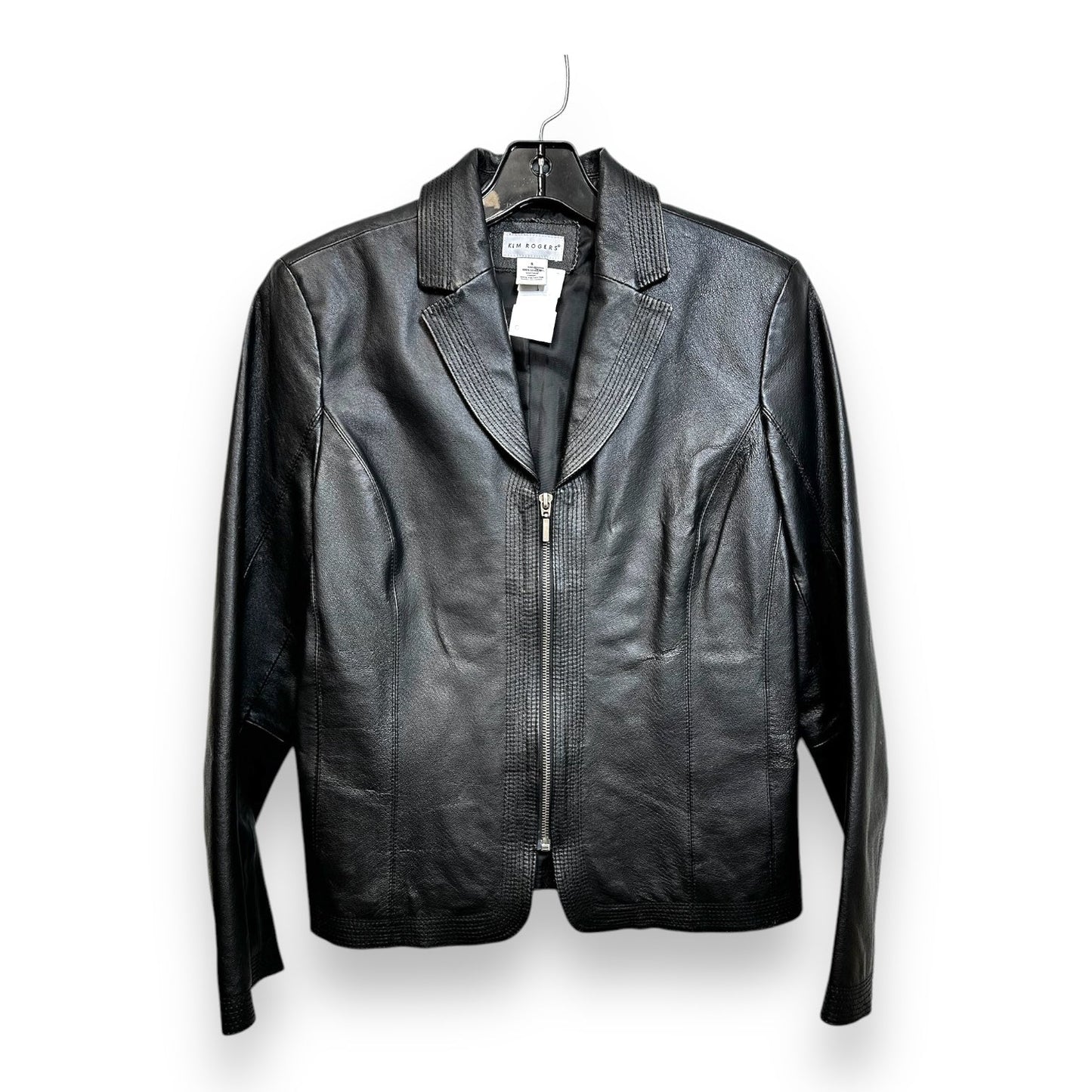 Jacket Leather By Kim Rogers In Black, Size: S