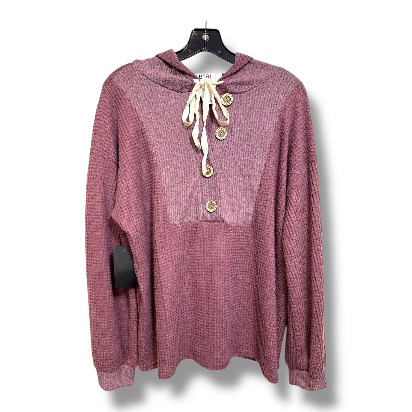 Top Long Sleeve By Bibi In Mauve, Size: M