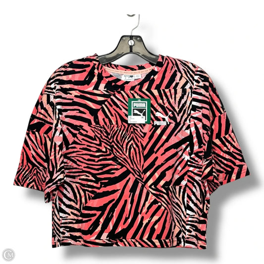 Top Short Sleeve By Puma In Animal Print, Size: Xs