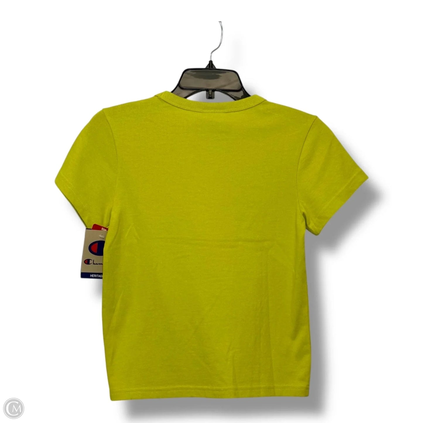Top Short Sleeve By Champion In Yellow, Size: Xs