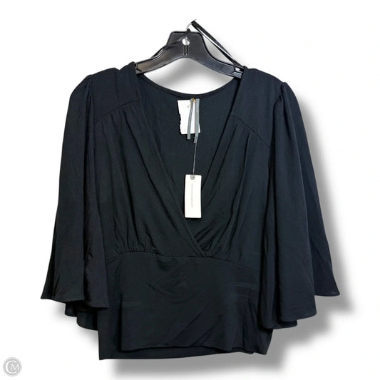 Top 3/4 Sleeve By Anthropologie In Black, Size: S
