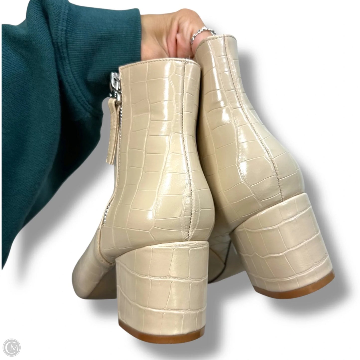 Boots Ankle Flats By J. Adams In Ivory, Size: 8