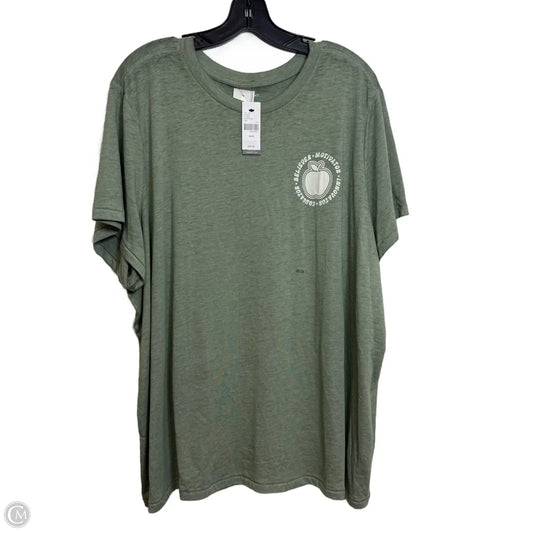Top Short Sleeve By Lane Bryant In Green, Size: Xxl