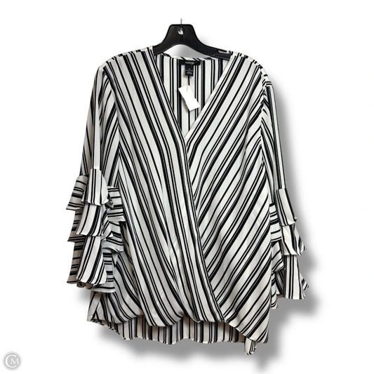 Top 3/4 Sleeve By Alfani In Striped Pattern, Size: Xl
