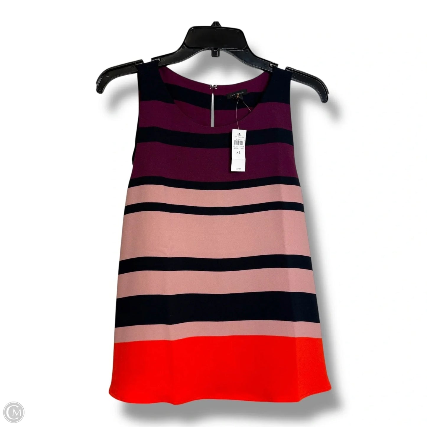 Top Sleeveless By Ann Taylor In Multi-colored, Size: Xl