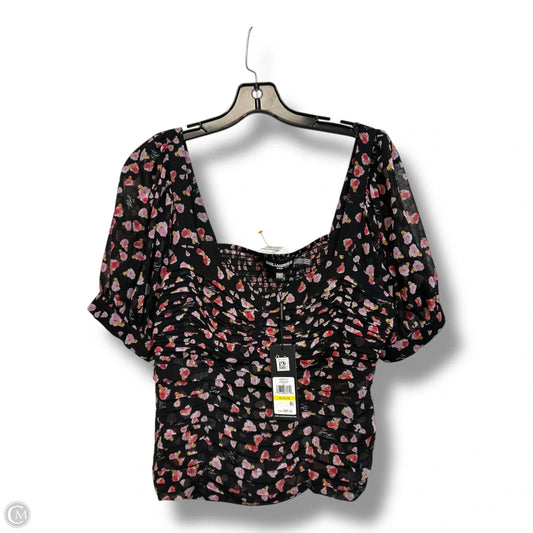 Top Short Sleeve Designer By Karl Lagerfeld In Black, Size: M