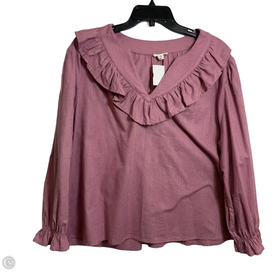 Top Long Sleeve By Ana In Pink, Size: Xxl