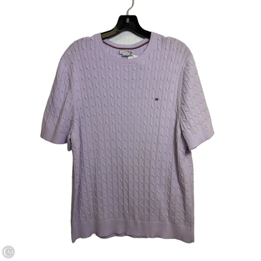 Sweater Short Sleeve By Tommy Hilfiger In Purple, Size: Xxl