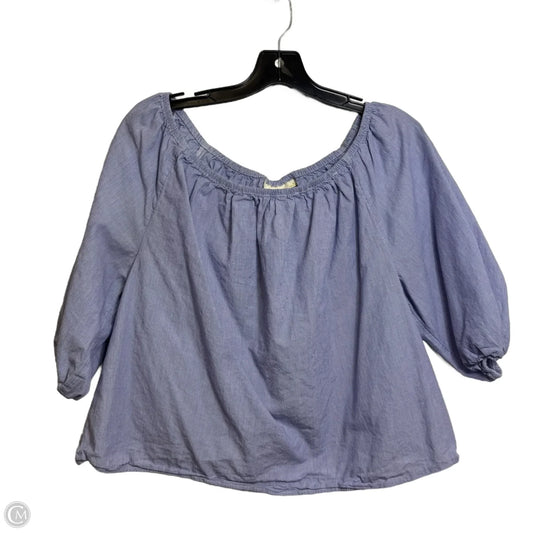 Top 3/4 Sleeve By Maeve In Blue, Size: M