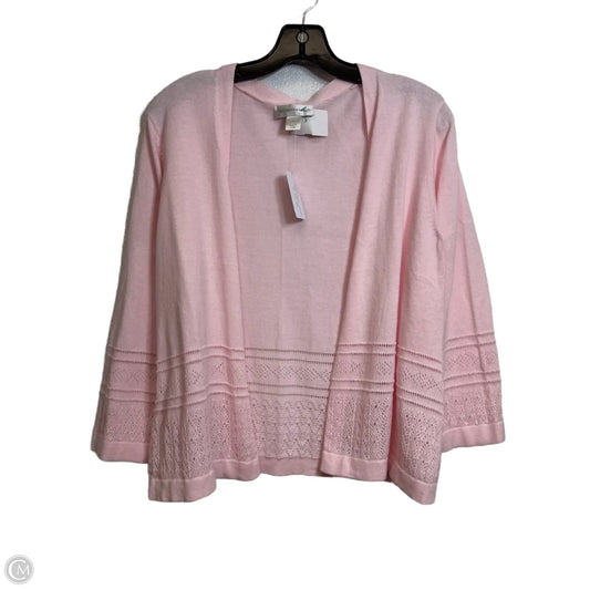 Cardigan By Christopher And Banks In Pink, Size: L