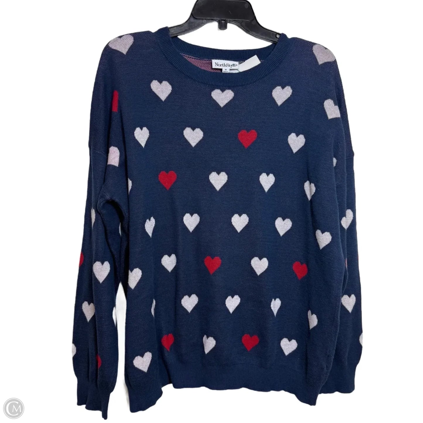 Heart Sweater By Northstyle In Navy, Size: 1x