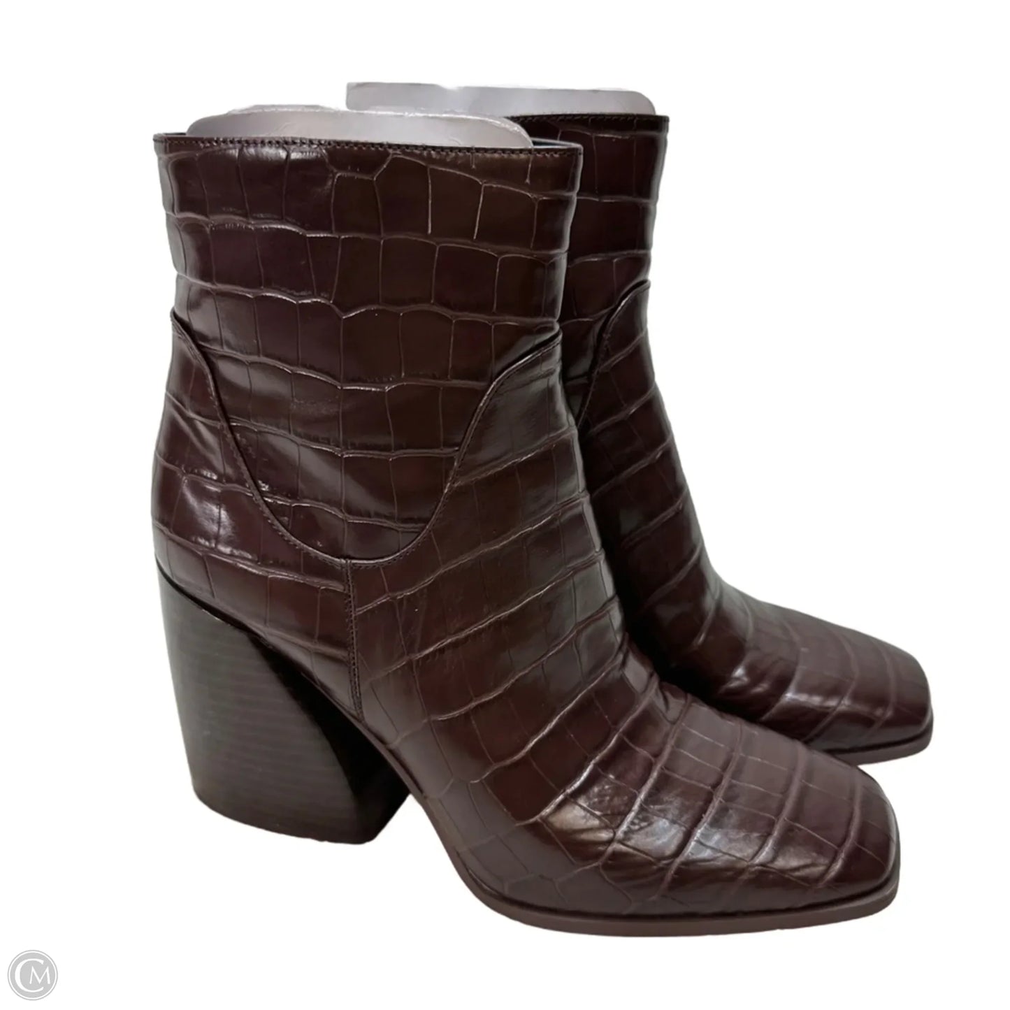 Boots Ankle Heels By Sam Edelman In Brown, Size: 8.5