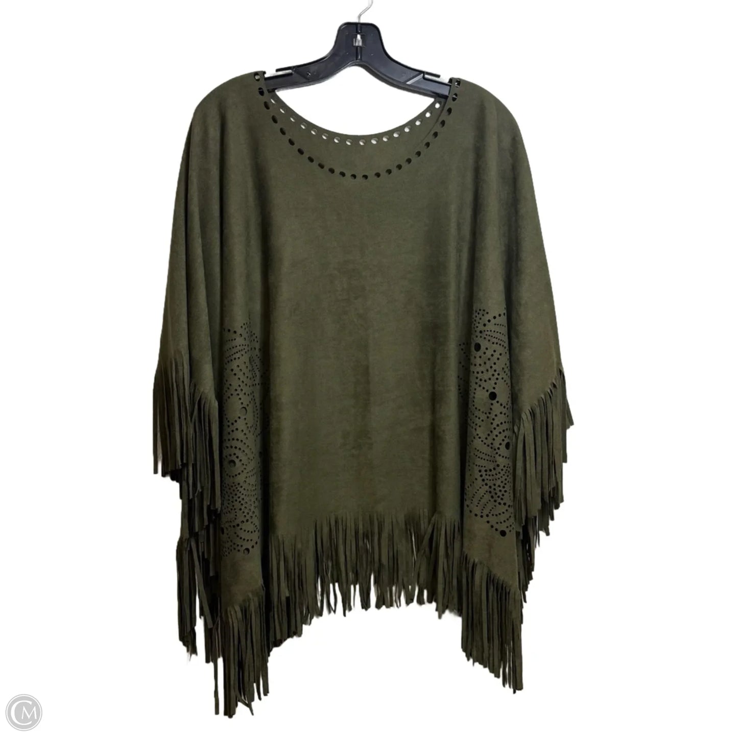 Poncho By Clothes Mentor In Green, Size: Osfm