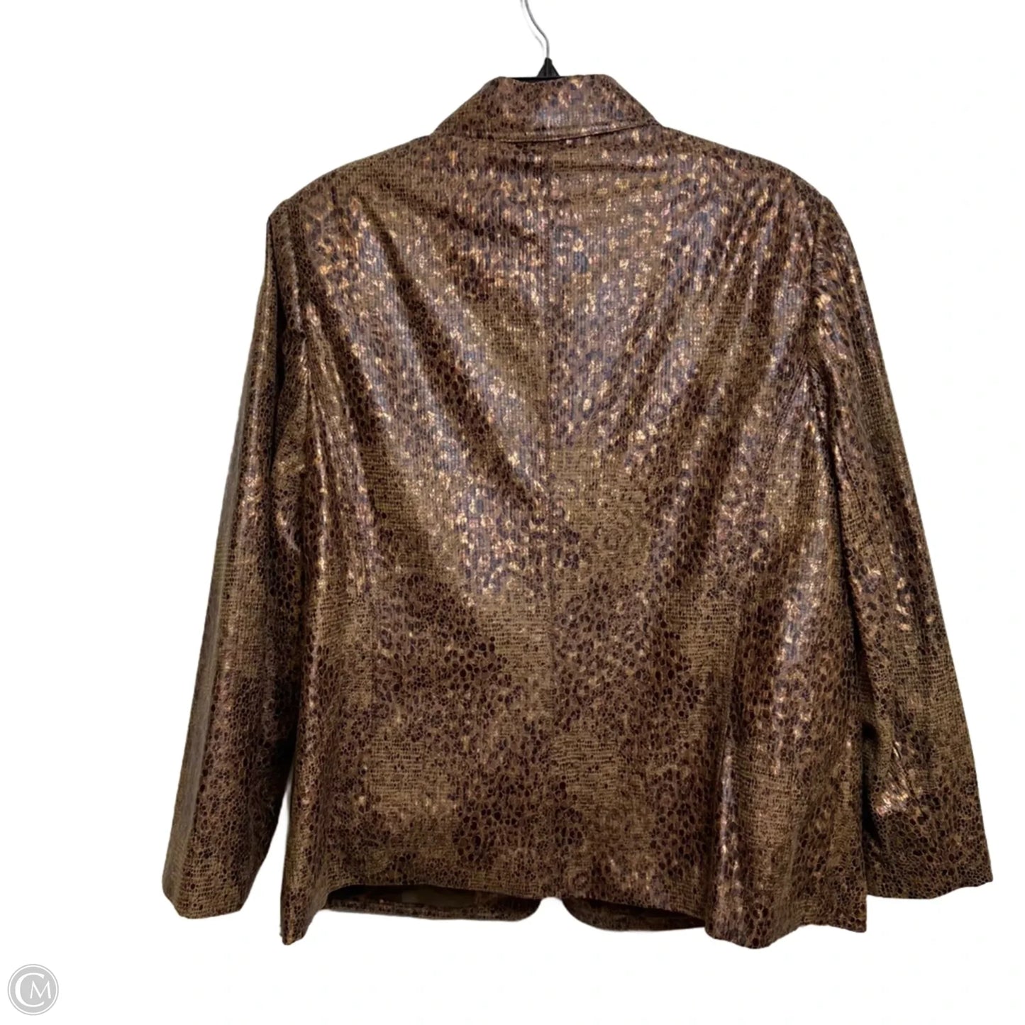 Blazer By Alfred Dunner In Snakeskin Print, Size: Xl