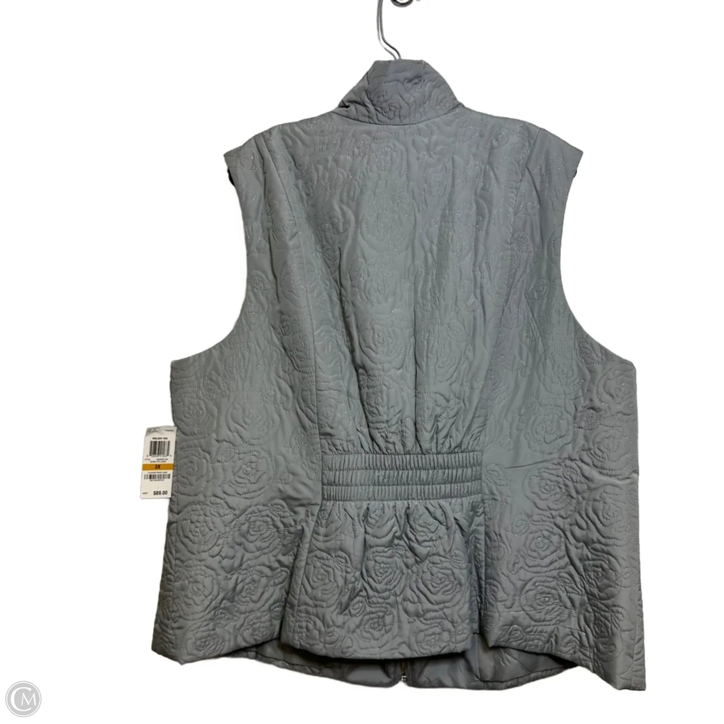 Vest Puffer & Quilted By Charter Club In Grey, Size: 3x