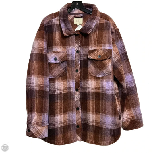 Jacket Shirt By Thread And Supply In Plaid Pattern, Size: 2x