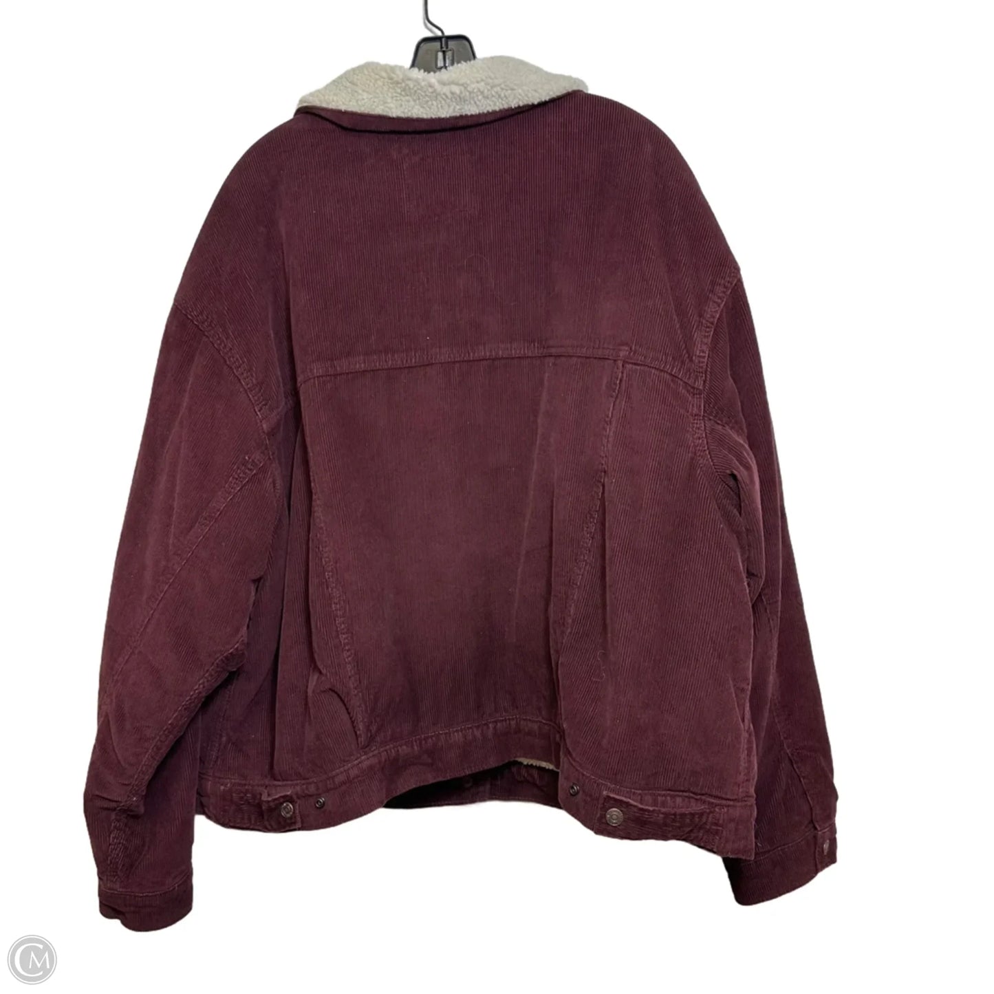 Jacket Faux Fur & Sherpa By Levis In Maroon, Size: 2x