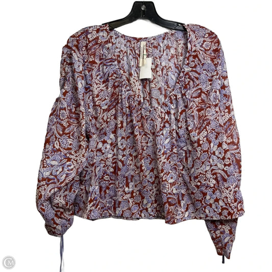 Top Long Sleeve By Anthropologie In Multi-colored, Size: M