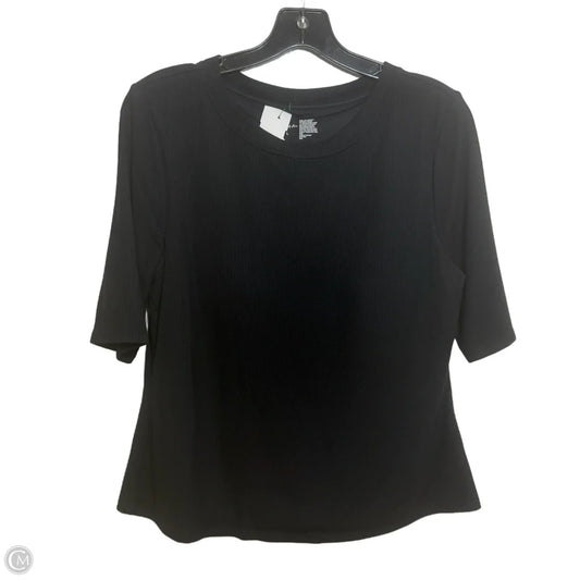 Top Short Sleeve By Soma In Black, Size: L