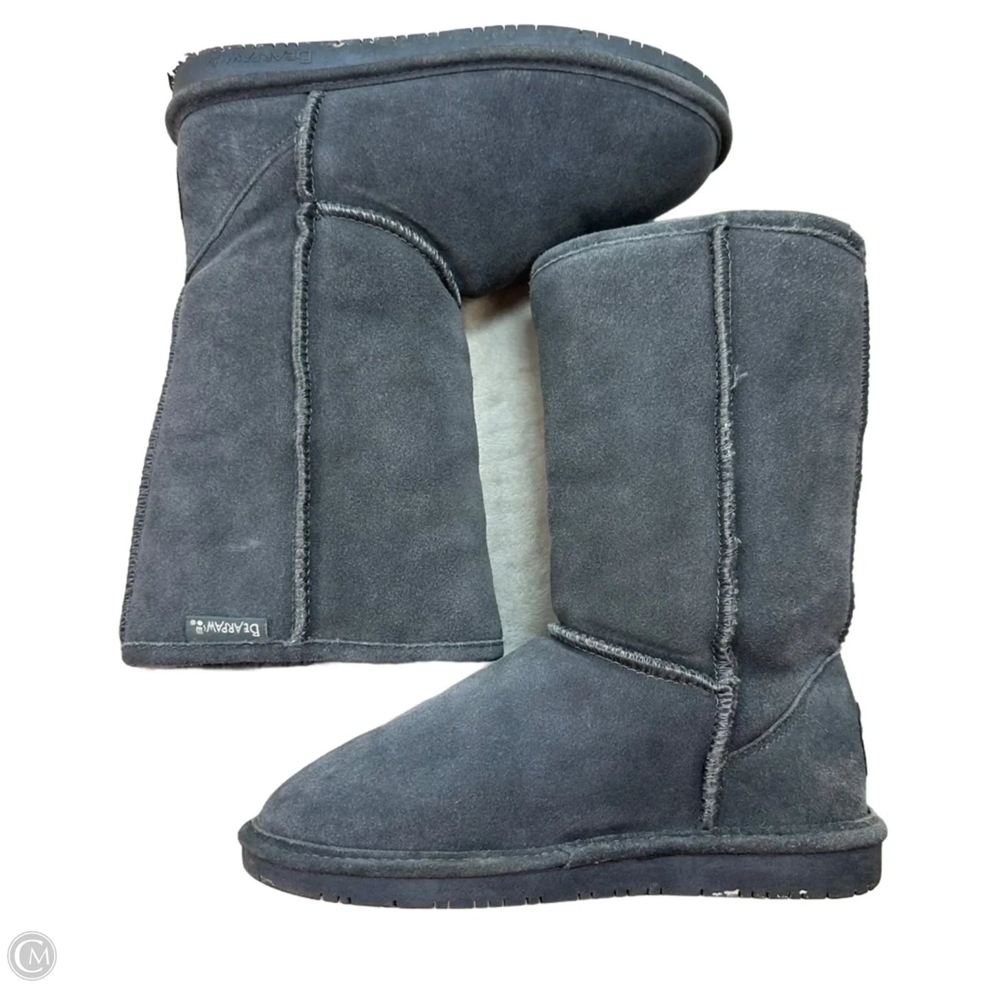 Boots Knee Flats By Bearpaw In Grey, Size: 6