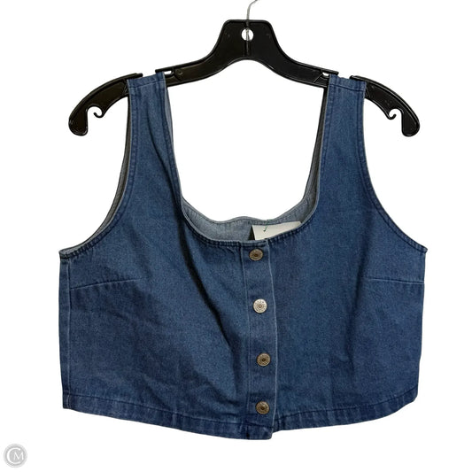 Top Sleeveless By Clothes Mentor In Blue Denim, Size: L