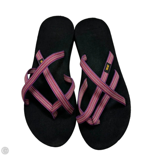 Sandals Flip Flops By Teva In Pink, Size: 9