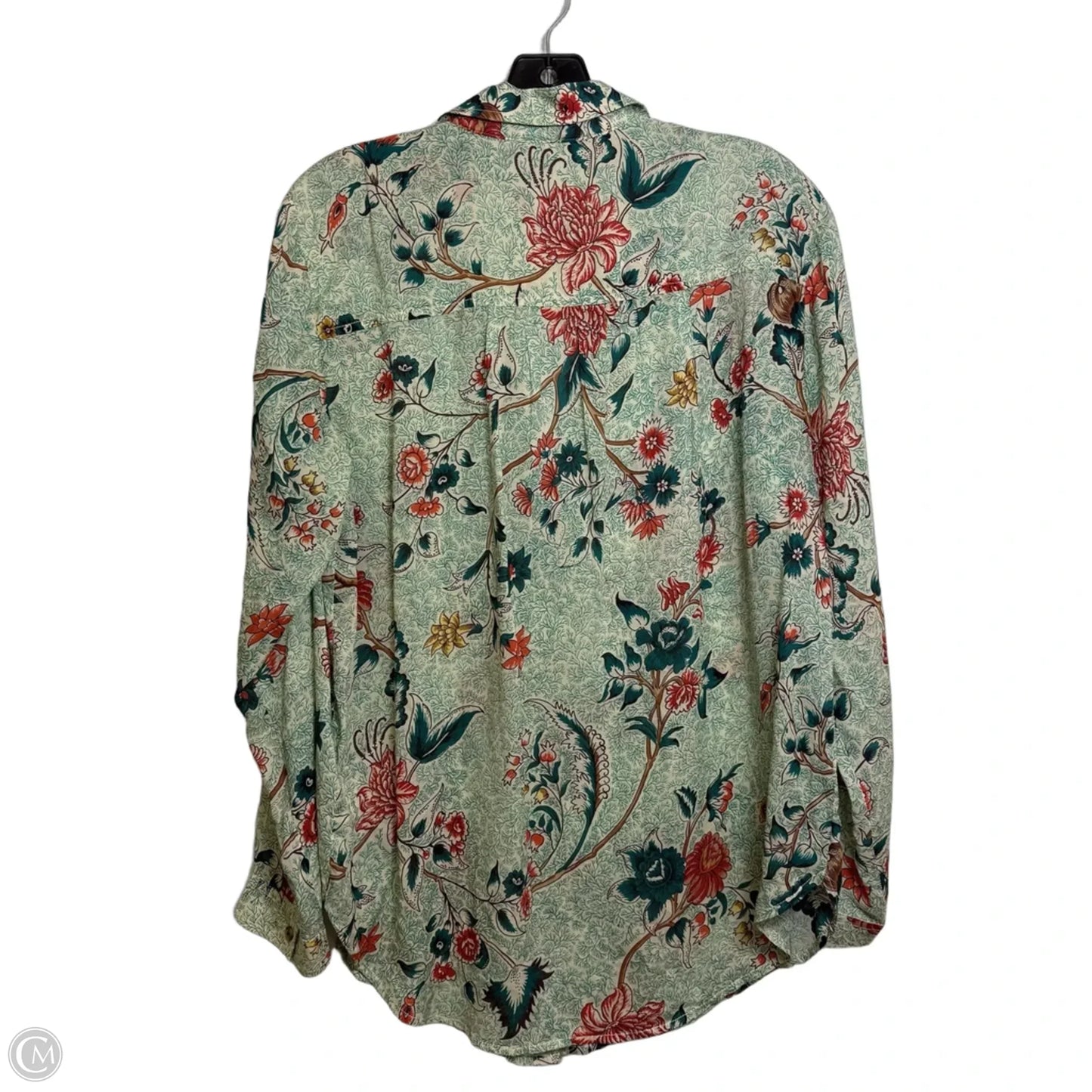 Top Long Sleeve By Pilcro In Green, Size: M