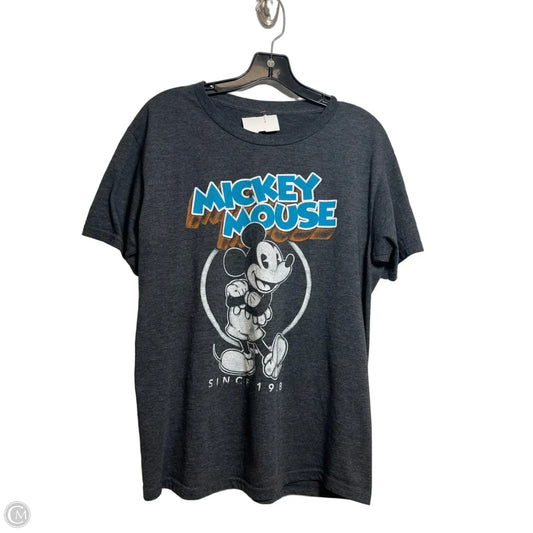 Top Short Sleeve By Disney Store In Grey, Size: M