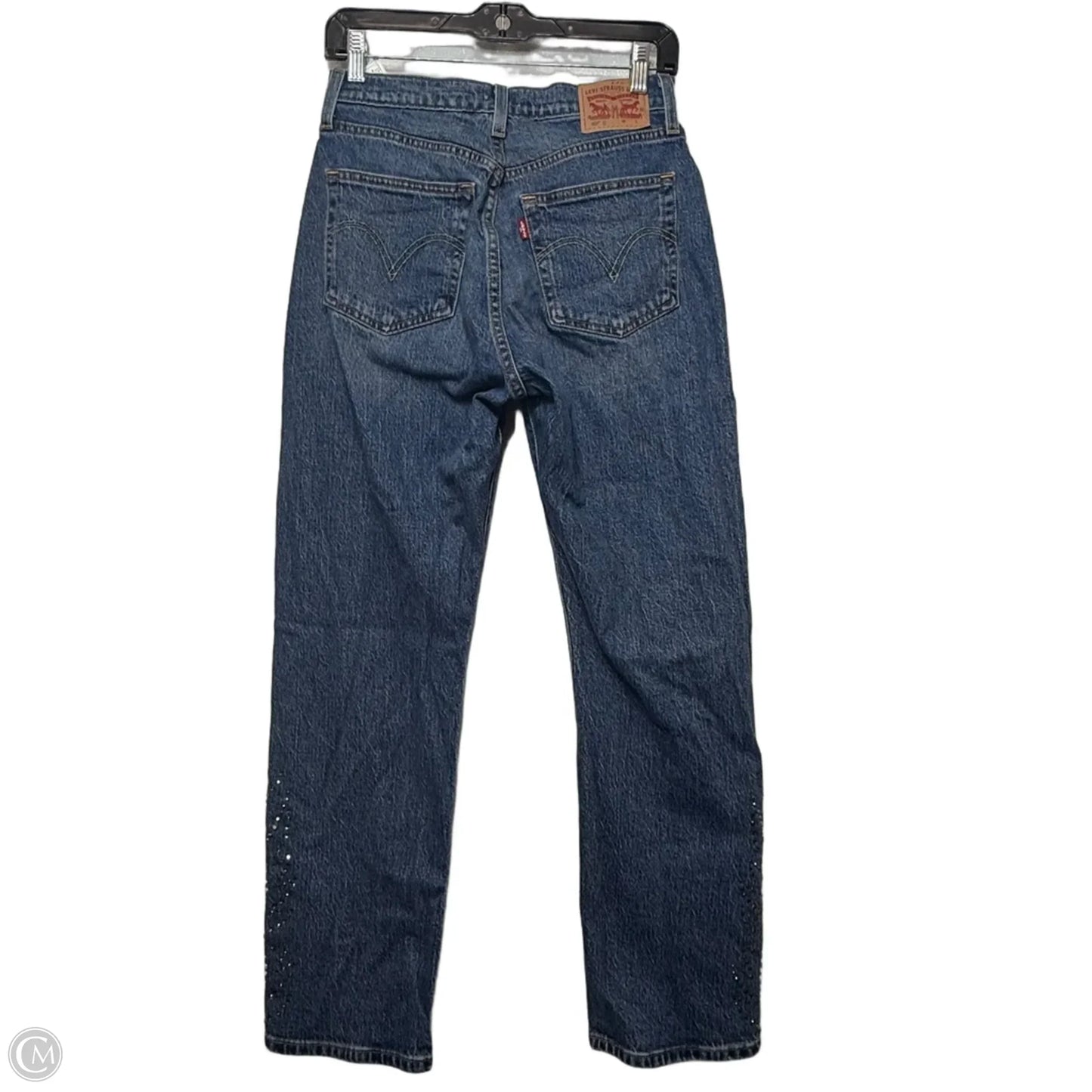 Jeans Straight By Levis In Blue Denim, Size: 8