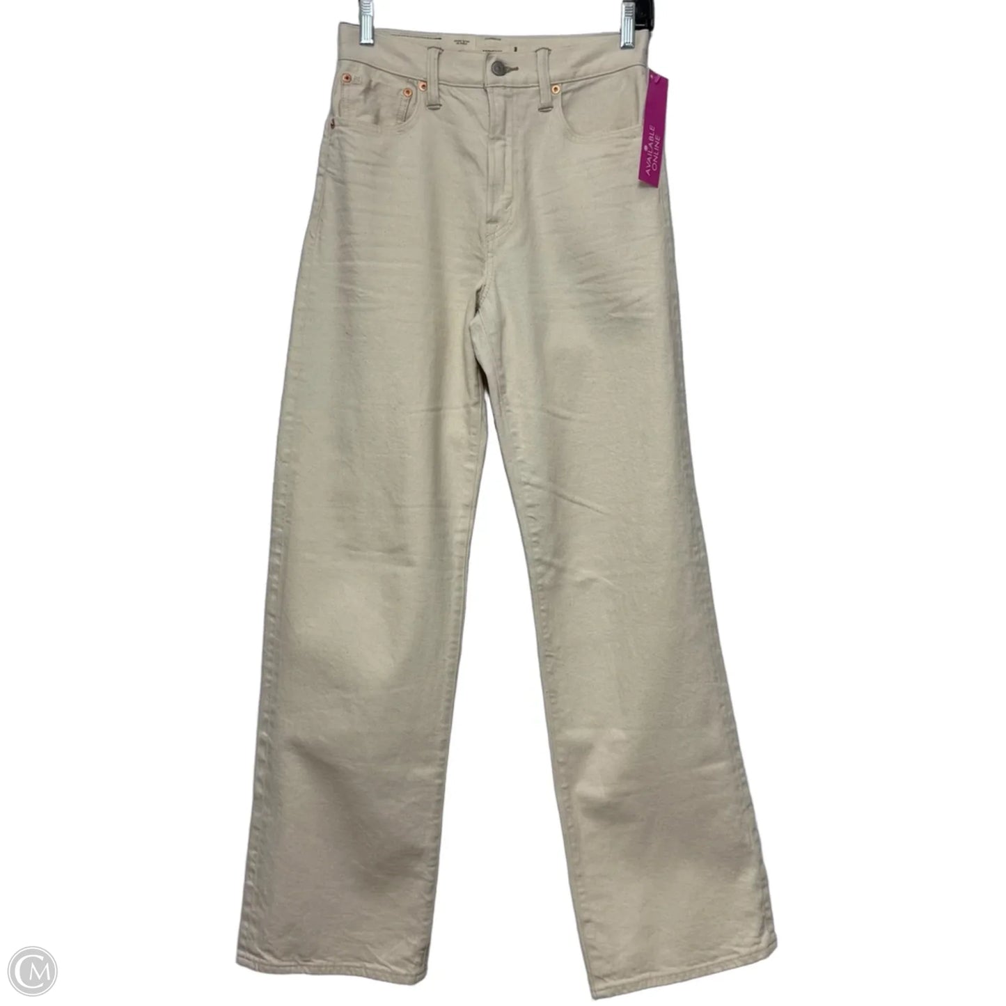 Stovepipe Jeans Straight By Ae77 In Ivory, Size: 2