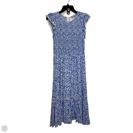 Dress Casual Maxi By Clothes Mentor In Blue & White, Size: M