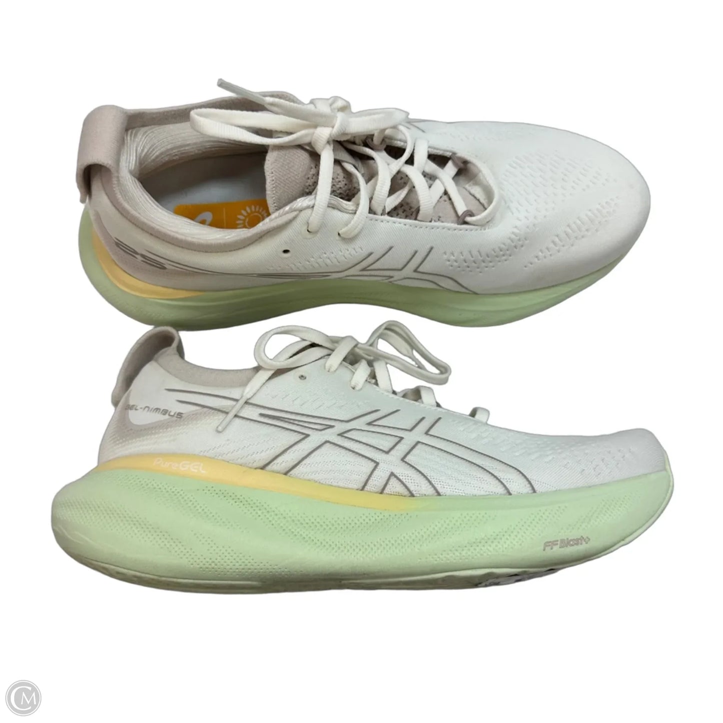 Shoes Sneakers By Asics In Ivory, Size: 9