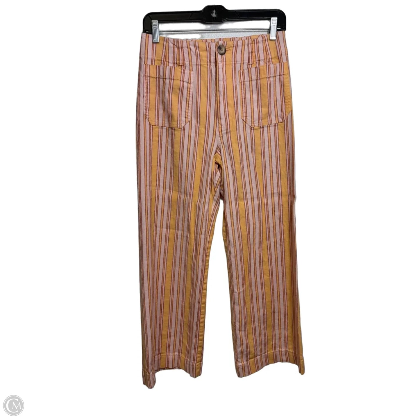 Pants Linen By Maeve In Orange & Pink, Size: 6