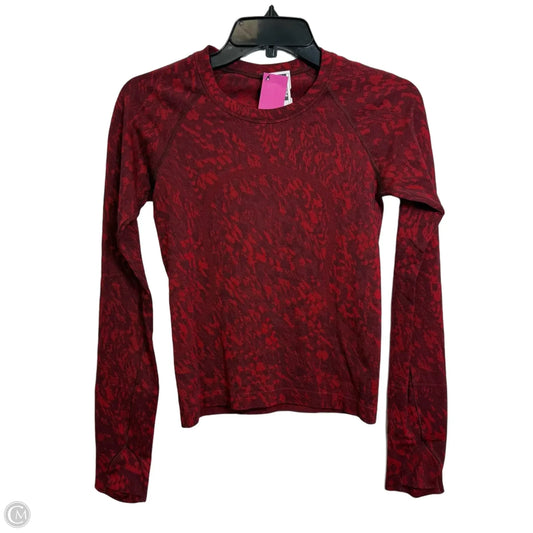 Athletic Top Long Sleeve Crewneck By Lululemon In Red, Size: S