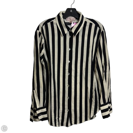 Top Long Sleeve By Philosophy In Striped Pattern, Size: M