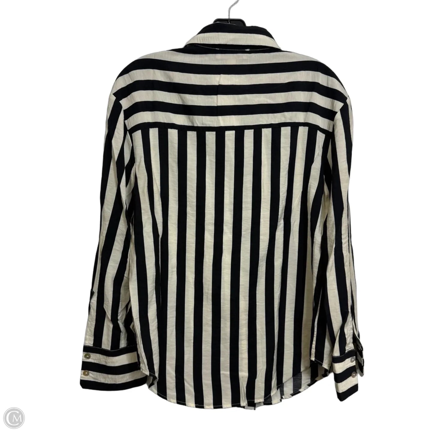 Top Long Sleeve By Philosophy In Striped Pattern, Size: M