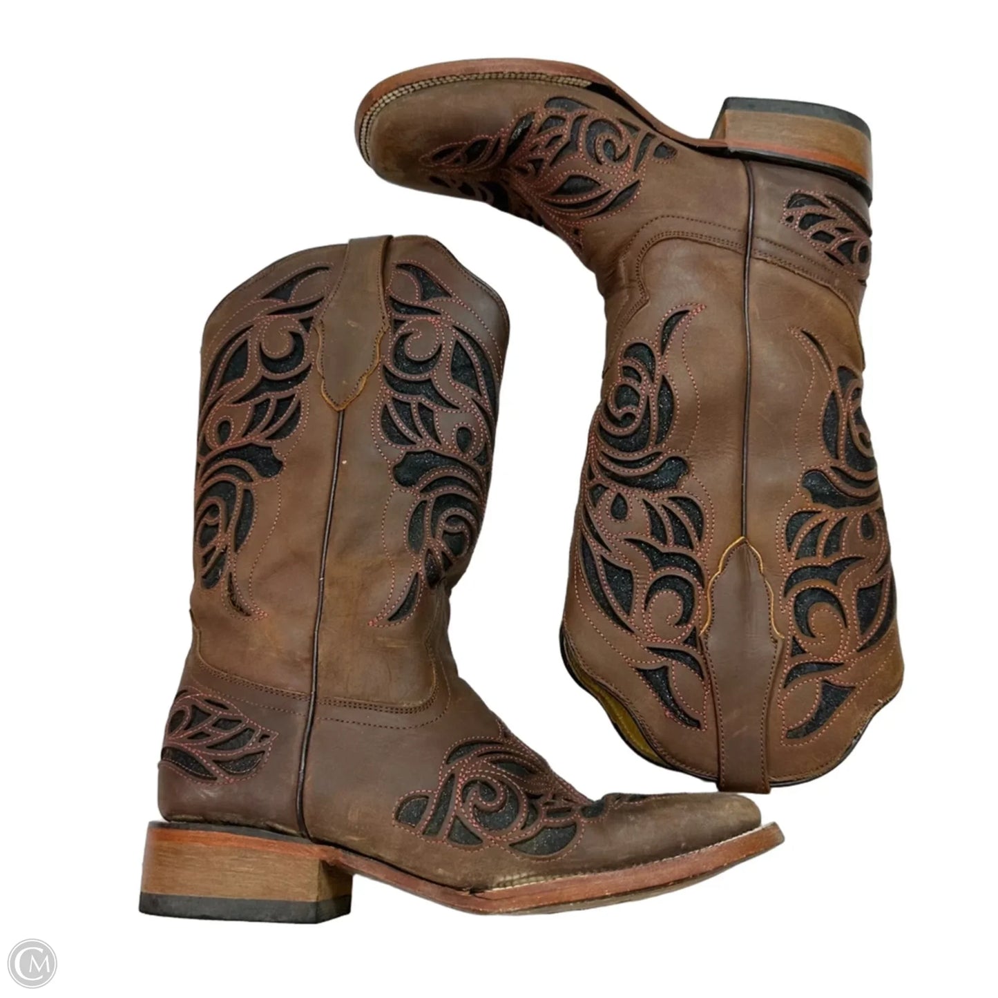 Boots Western By Clothes Mentor In Brown, Size: