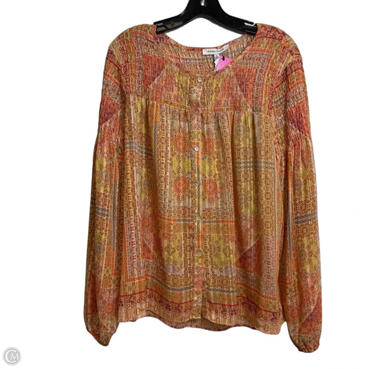 Top Long Sleeve By Rose And Olive In Orange, Size: Xl