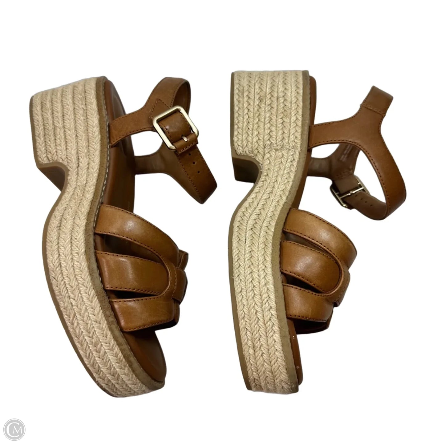 Sandals Flats By Clarks In Tan, Size: 8
