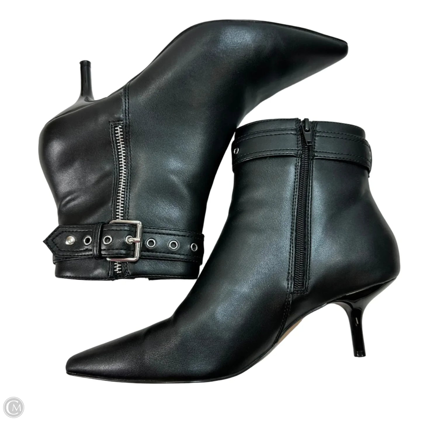 Boots Ankle Heels By Aldo In Black, Size: 8.5