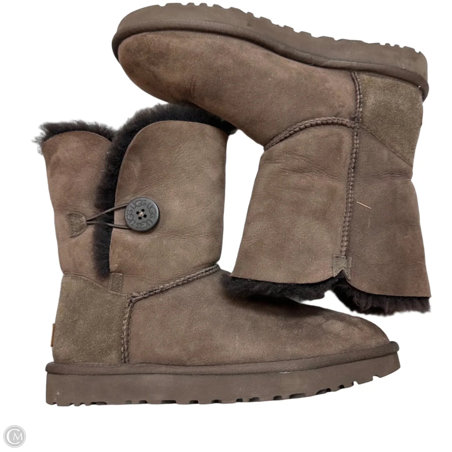 Boots Designer By Ugg In Brown, Size: 10