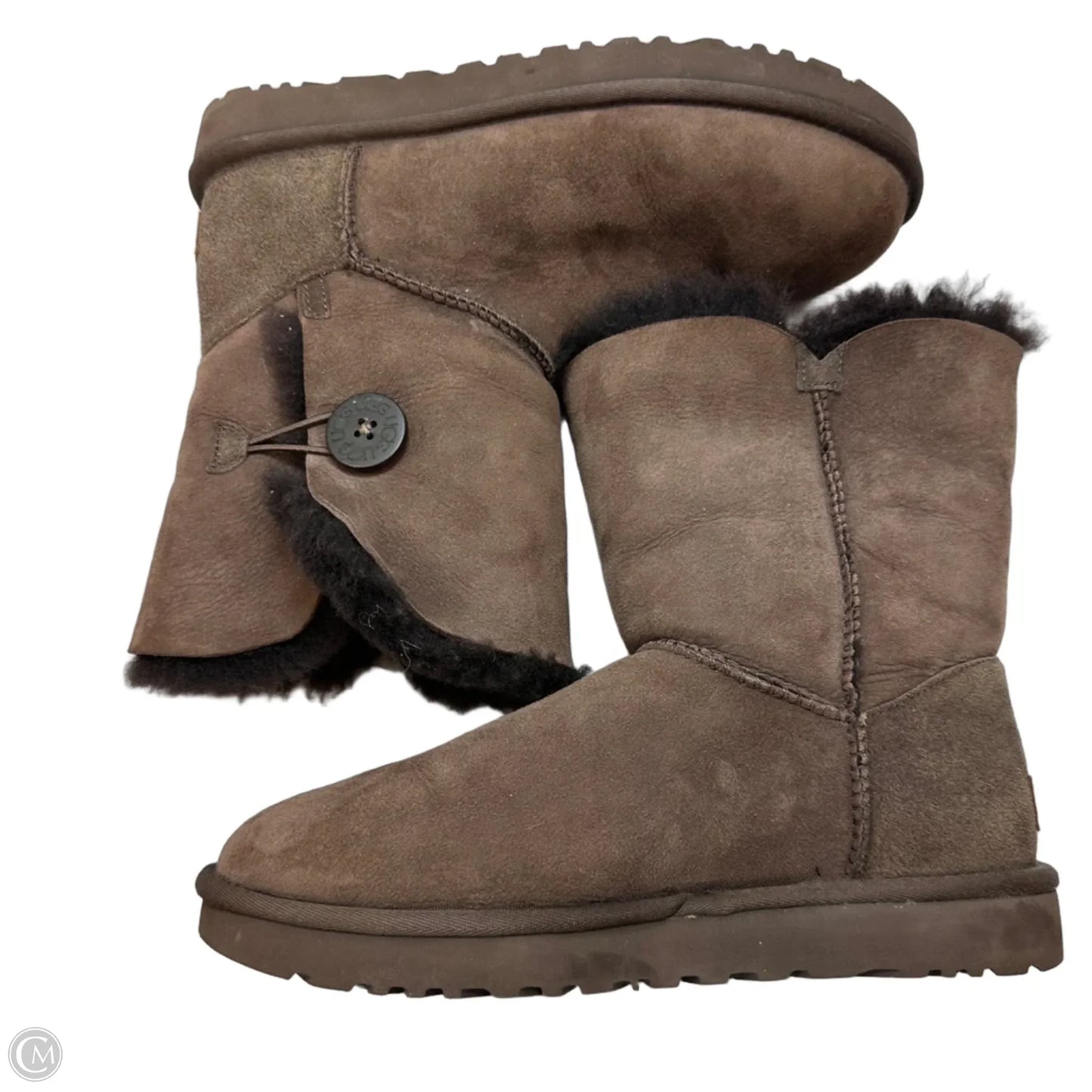 Boots Designer By Ugg In Brown, Size: 10