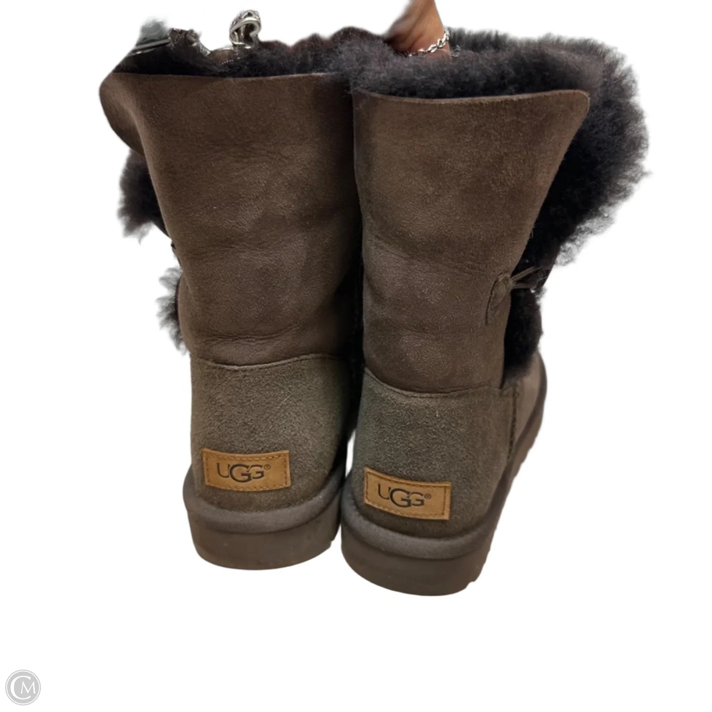 Boots Designer By Ugg In Brown, Size: 10