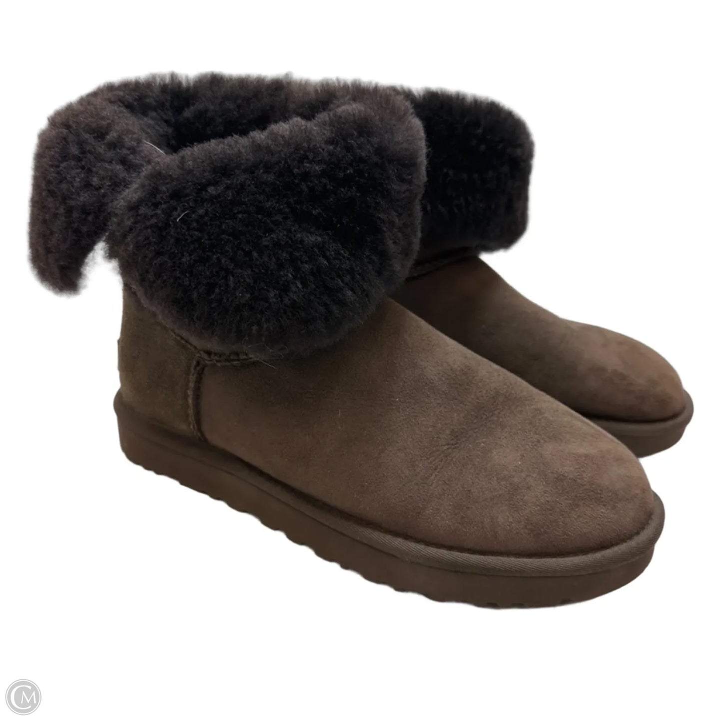 Boots Designer By Ugg In Brown, Size: 10