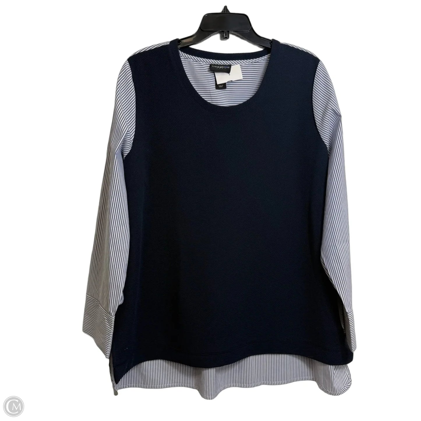 Top Long Sleeve By Lane Bryant In Navy, Size: 2x
