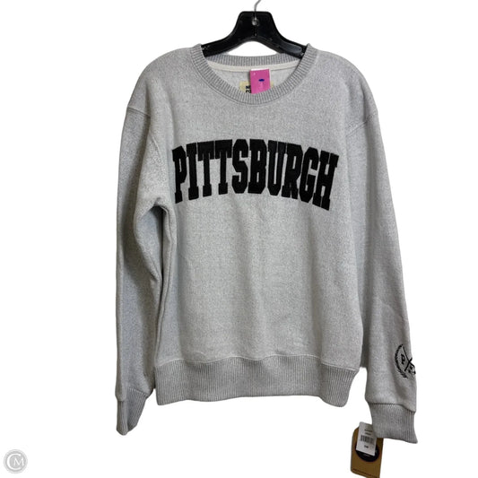 Pittsburgh Sweatshirt Crewneck By Clothes Mentor In Grey, Size: S