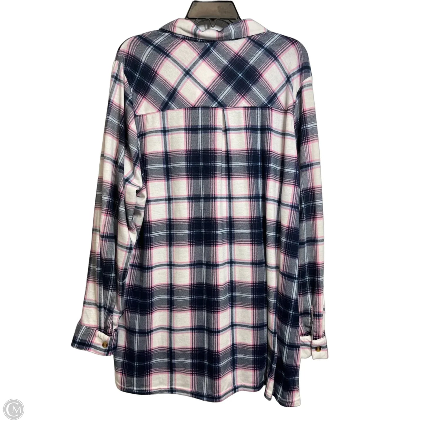 Top Long Sleeve By Robert Louis In Plaid Pattern, Size: 2x