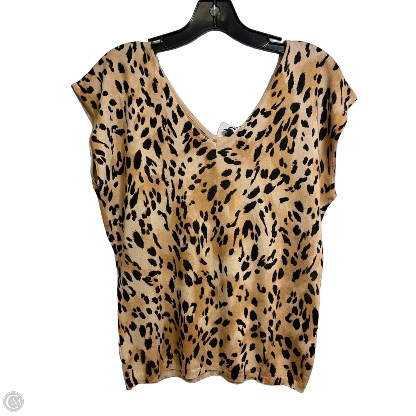 Top Short Sleeve By Inc In Animal Print, Size: M
